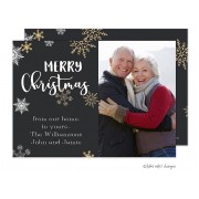 Christmas Digital Photo Cards, Golden Snowflakes Christmas Joy, Take Note Designs